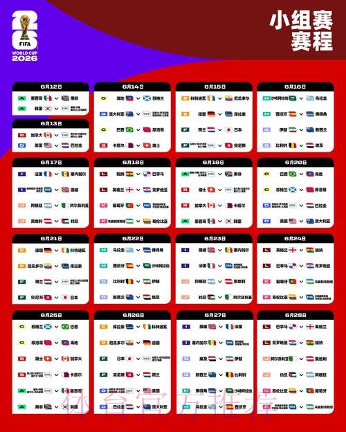 2026世界杯比赛时间详细安排完整安排怎么查